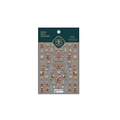 Embossed Christmas nail art stickers featuring gingerbread men and snowmen on green card - TS-949 Little Christmas Gingerbread Man Embossed