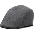 Berretto classico grigio scuro da uomo in stile retrò con vista laterale dettagliata - Taglia Unica 58cm / Grigio