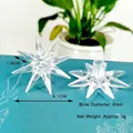 Transparent 4.1cm plastic eight-pointed star ornament for Christmas tree light strings - Eight-Pointed Star Accessory (6mm Socket)