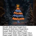 Christmas tree window sticker size chart with S to XXL dimensions for festive decor - Small (40*55CM)