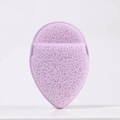 Purple cat paw face cleansing sponge in teardrop shape with lanyard hole structure - Teardrop Cleansing Puff / Purple