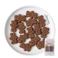 Brown bear-shaped decorative cookies for Christmas cakes in 180g pack of 59 pieces - Large Bear Cookies Cocoa Flavor 180g
