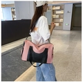 Bolsa deportiva rosa y negra con correa ajustable y gran capacidad de almacenamiento - Talla única / Rosa