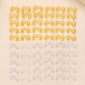 Bulk gold and silver hollow wave metal hair cuffs for dreadlocks and braided hair styling - Gold & Silver 30Pcs Each