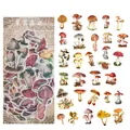 Vintage mushroom washi stickers set for DIY scrapbooking featuring realistic fungi illustrations - Mushroom Collection