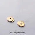 Pair of 18K gold-plated S925 sterling silver secure locking earring backs - Gold Locking Earring Backs
