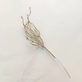 Artificial gold glitter branch for Christmas tree decor with textured sparkle finish - Champagne Gold