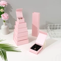 Elegant pink magnetic jewelry gift boxes for rings and necklaces in various sizes - Pearl Light Pink