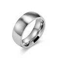 Anello in acciaio inossidabile spazzolato argento con superficie interna lucida - Misura 11 / Color Acciaio