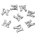 Silver stainless steel letter M pendant charms for DIY jewelry making and bracelets - Letter M