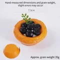 Realistic artificial blueberry egg tart model PU foam fake dessert food decor 7.3cm - Blueberry Tart - Model Style
