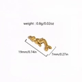 Detailed dimensions of golden mermaid pendant with weight 0.8g and size 19x7mm specifications - Mermaid Shape (Style 21)