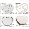 Translucent heart silicone mold set with rose patterns for DIY resin storage boxes - Heart Rose Set