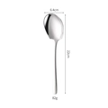 Elegant 22cm stainless steel dinner spoon in silver finish with dimensions and weight info - Elegant Square Head Serving Spoon