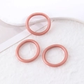 Set di tre elastici per capelli glitterati in oro rosa con finitura metallica perlata - Set di elastici per capelli ad alta elasticità oro rosa (50017)
