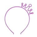 Purple glitter crown headband with teeth for girls made of plastic on white background - Luminous Crown / Purple