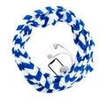 Blue and white chevron infinity scarf with hidden zipper pocket on white background - Wave Pattern Navy White
