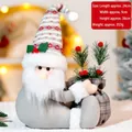 Plush Christmas gnome in grey and white with dimensions 24x9x38cm and 353g weight - Gray Santa Claus - 401-B
