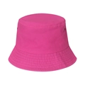 Sombrero de pescador retro rosa oscuro clásico con ojales metálicos y ala ancha de sol - 58cm / Rojo Rosa Fluorescente