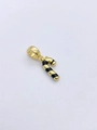 Golden candy cane charm with black enamel stripes for DIY bracelets and jewelry - F (Pendant Only) / Black Striped Candy Cane