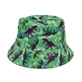 Cappello a secchiello mimetico verde con sagome di dinosauri per protezione solare - M (56-58cm) / Verde