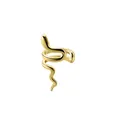 Poliertes goldfarbenes Schlangen-Ohrclip für das rechte Ohr in elegantem Schlangen-Design - Rechtes Ohr / Gold