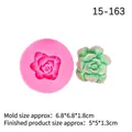 DIY siliconen mal voor vetplanten van kristalhars met afmeting 6,8x6,8cm - Stijl 1 / Roze