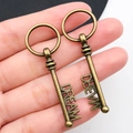 Ciondoli a chiave a cuore in lega di bronzo vintage con incisione Dream per gioielli - Chiave con Lettere Dream in Bronzo Antico 17x51mm