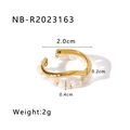 Macro shot of 18K gold ring featuring irregular wave texture and white pearl inlay details - Adjustable Open / Wave Texture Single Pearl Style (NB-R2023163)