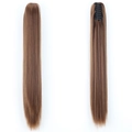 Brown long straight synthetic ponytail hairpiece with claw clip for women - 12-Honey Brown