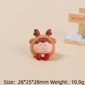 Cartoon reindeer girl resin charm for DIY hair clips and clogs, 28x25x28mm size - 3D Christmas Train-Reindeer Doll