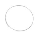 Detail of the minimalist silver choker necklace with a smooth polished surface and sleek wire - Minimalist Silver Choker Style (KLJ5775-Z)