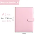 Pink A5 macaron loose-leaf binder notebook cover with magnetic buckle 177x235mm - A6 Casing / A5 - Pink (single Shell)