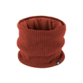 Winter rib-knit neck warmer in rust red featuring a smooth satin lining for comfort - Caramel Warm Neck Warmer / One Size (26cm*20cm)