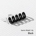 Anello di rilegatura nero a 5 fori, lunghezza 4,1 cm e diametro 1,3 cm per quaderni fai-da-te - Nero Solido