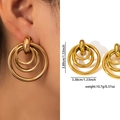 Gold Multi-layer Hoop Earrings ZJGE0725