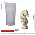 Molde de silicona para vela de cabeza de caballo con tótem y base de columna romana - Estilo B (LZ-1017)