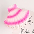 Cute pink and white gradient shell hair clip made of smooth resin for women - Pink-White Gradient (Glossy)