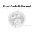 Macro view of round silicone candle holder mold with specific dimensions and thickness - Round Candle Base