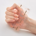 Rosa und pfirsichfarbene 3D-Nagelsticker mit Goldfolie, Modellnummer DQ-51 - Pfirsichrosa Goldfolie Stil (DQ-051)