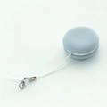 Light blue macaron phone screen cleaner with retractable cord and metal lobster clasp - Blue