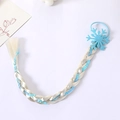 Extention di capelli con treccia bionda per bambini con fiocco di neve glitterato blu. - 2# Fiocco di Neve