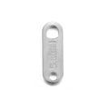 Oval stainless steel pendant tag in silver finish for DIY jewelry necklaces - Steel Color Rectangle