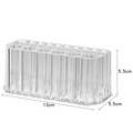 Detailed view of clear acrylic 26-hole holder showing dimensions 13cm x 5.5cm x 5.5cm - 26 Holes (13*5.5*5.5cm)