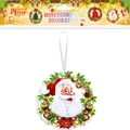 Décoration de Noël en forme de boule alvéolée avec tête de Père Noël et couronne - Couronne Père Noël
