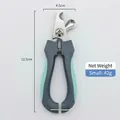 Small mint green stainless steel pet nail clippers for dogs, 12.5cm height size guide - Small / Grey Green