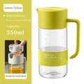 Distributeur d'huile 550ml jaune citron en verre borosilicate avec bouchon automatique - 550ml / Jaune Citron