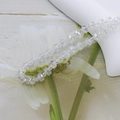 Cuentas de cristal tallado de 6mm para joyería y cadenas de teléfonos móviles - 4*6mm (Aprox. 100 piezas) / Blanco AB