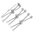 Detailed specs of silver stainless steel adjustable slider chain for DIY jewelry - 3.5cm / Steel