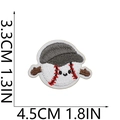Detailed view showing dimensions of a baseball cap embroidery patch for DIY crafts - Baseball Cap Style (10)